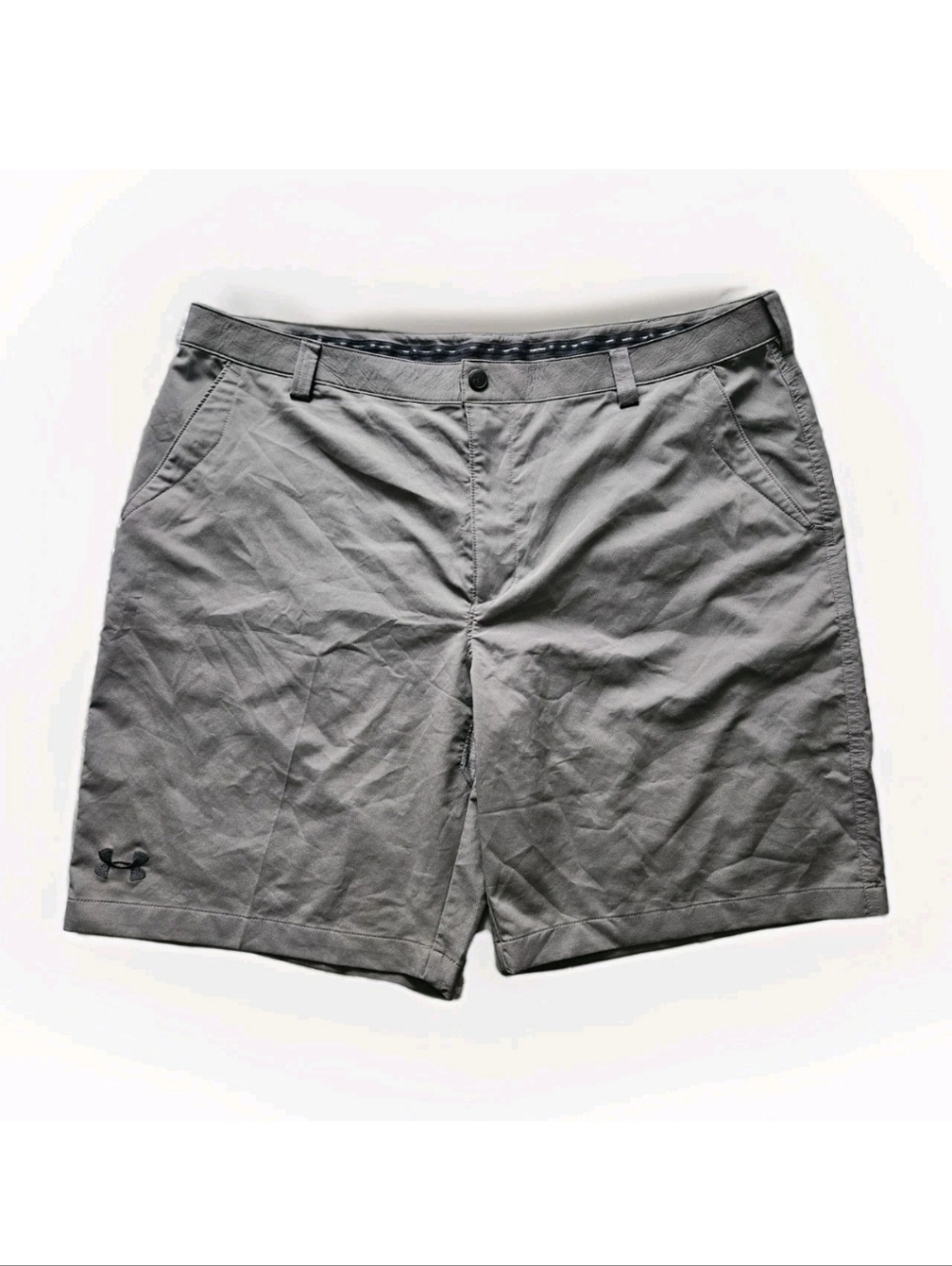 Under Armour Gray Men's Flat-Front Performance Shorts